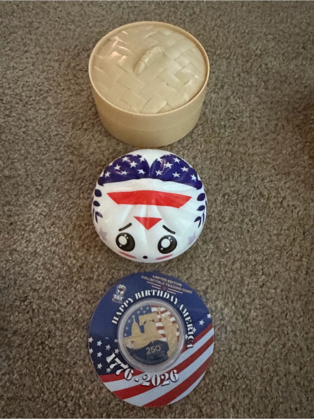 Patriotic Squishy Toy with Star-Spangled Design